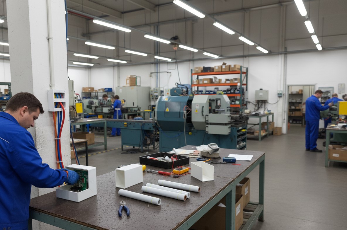 Composants composites sur coffret électrique